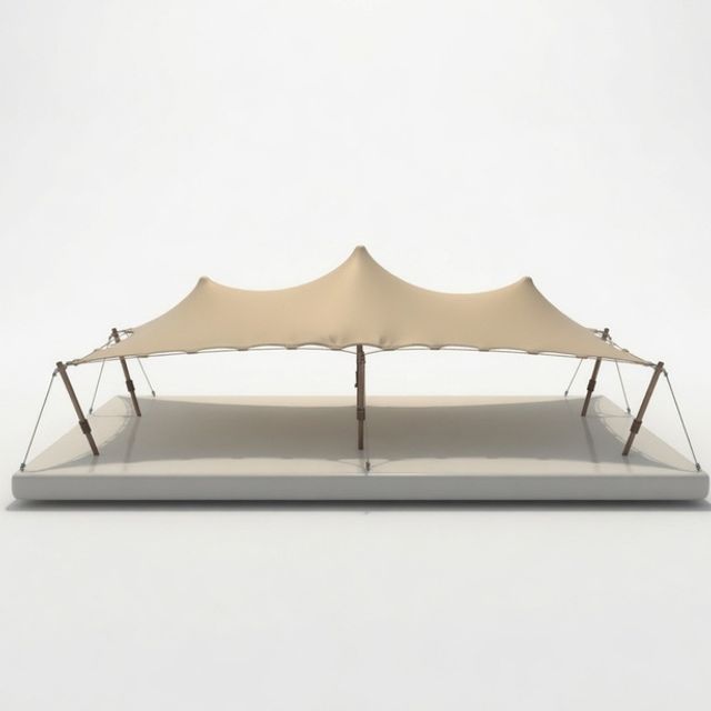 Modelo de carpa Bedu con todos sus laterales abiertos